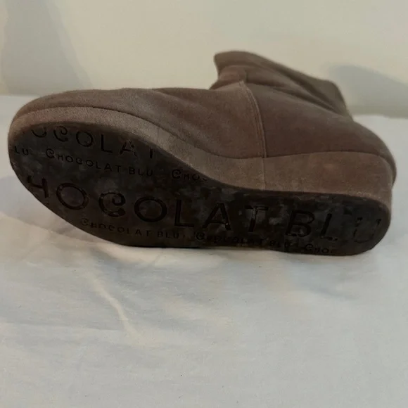 Chocolat Blu Taupe Suede Ankle Boots - Picture 14 of 14
